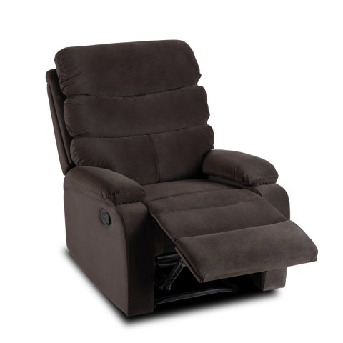 Fotel Rozkładany KOBE Brązowy Welurowy