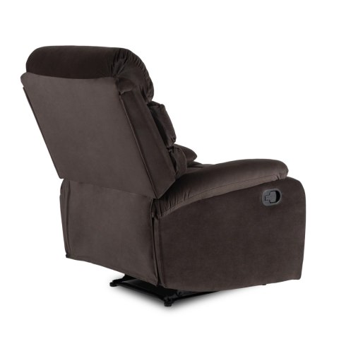 Fotel Rozkładany KOBE Brązowy Welurowy