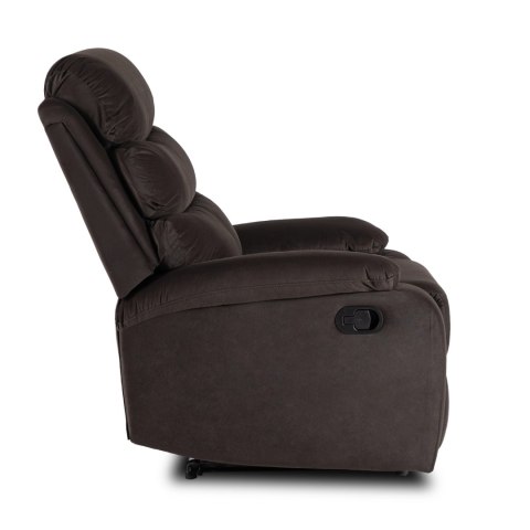 Fotel Rozkładany KOBE Brązowy Welurowy