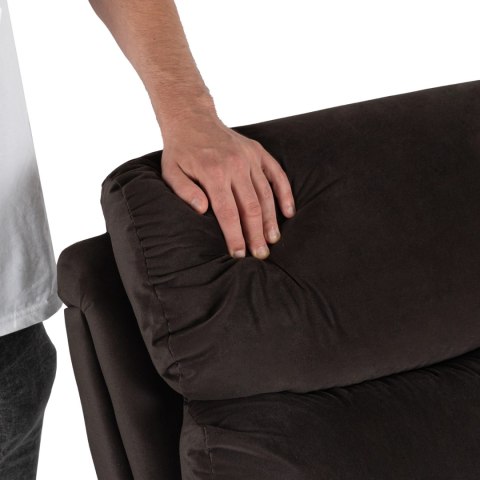 Fotel Rozkładany KOBE Brązowy Welurowy