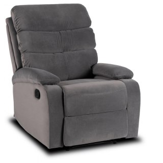 Fotel Rozkładany KOBE Szary Welurowy