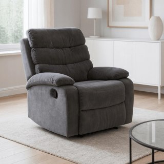 Fotel Rozkładany KOBE Szary Welurowy