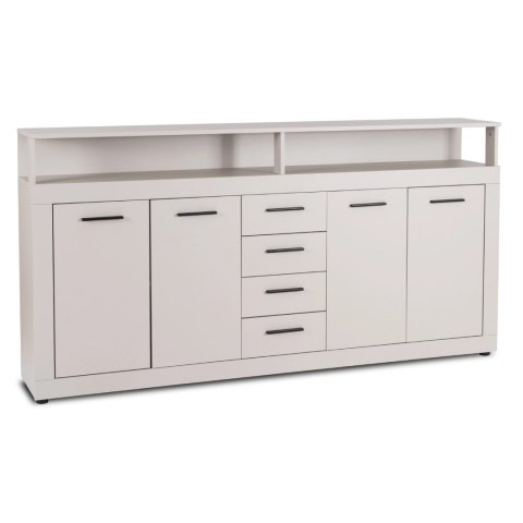 Komoda Czterodrzwiowa z Szufladami BLAGO 190 cm Kaszmir Nowoczesna