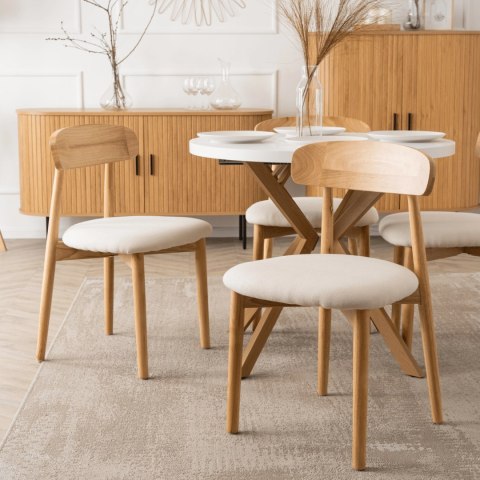 Krzesło ALVIN Dąb/Beż