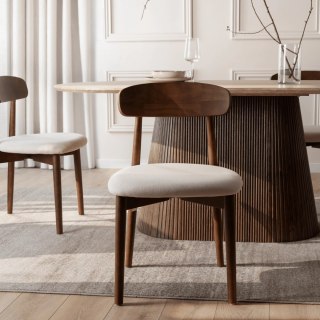 Krzesło ALVIN Orzech/Beż