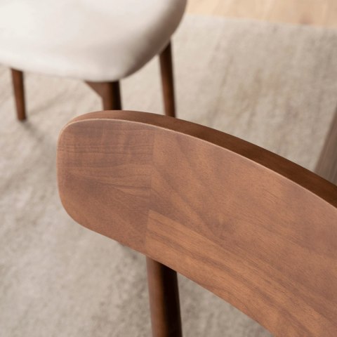 Krzesło ALVIN Orzech/Beż