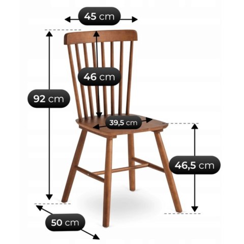 Krzesło Drewniane GARTON Orzech