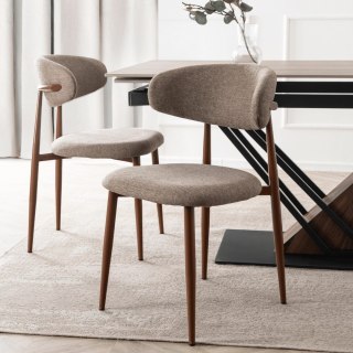 Krzesło FLAVIO Orzech/Beż