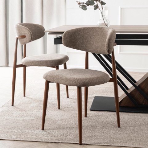 Krzesło FLAVIO Orzech/Beż