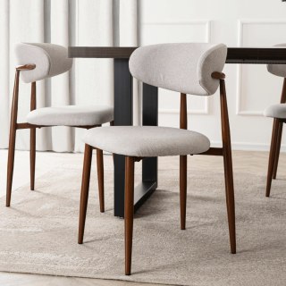 Krzesło FLAVIO Orzech/Szare