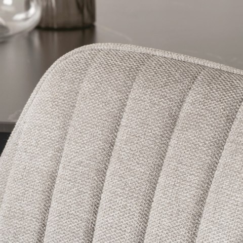 Krzesło Tapicerowane do Salonu MALAGA Szare Nowoczesne