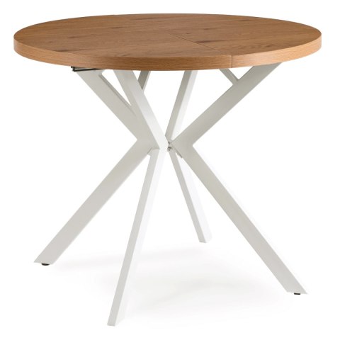 Stół DORIAN Rozkładany 80-160 cm Dąb Złoty/Biały