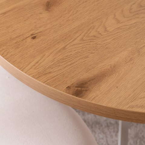 Stół DORIAN Rozkładany 80-160 cm Dąb Złoty/Biały