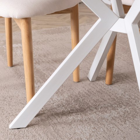 Stół DORIAN Rozkładany 80-160 cm Dąb Złoty/Biały