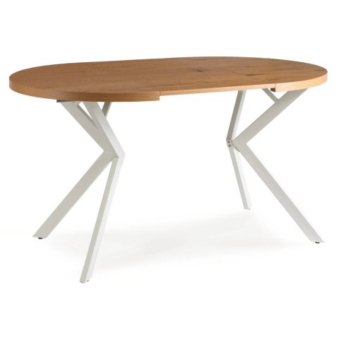 Stół DORIAN Rozkładany 80-160 cm Dąb Złoty/Biały