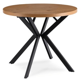 Stół DORIAN Rozkładany 80-160 cm Dąb Złoty/Czarny