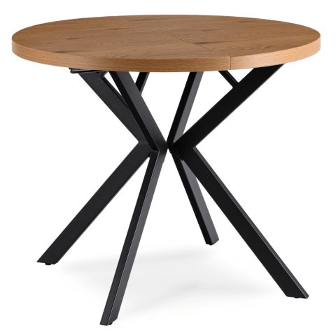 Stół DORIAN Rozkładany 80-160 cm Dąb Złoty/Czarny