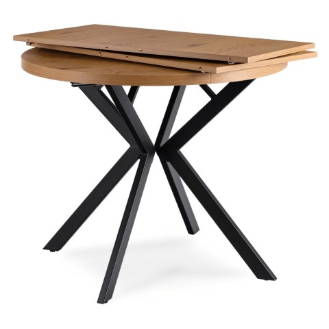 Stół DORIAN Rozkładany 80-160 cm Dąb Złoty/Czarny