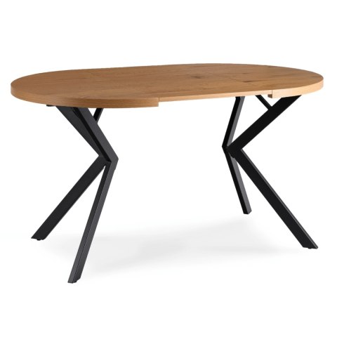 Stół DORIAN Rozkładany 80-160 cm Dąb Złoty/Czarny