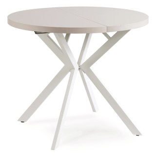 Stół DORIAN Rozkładany 80-160 cm Kaszmir/Biały