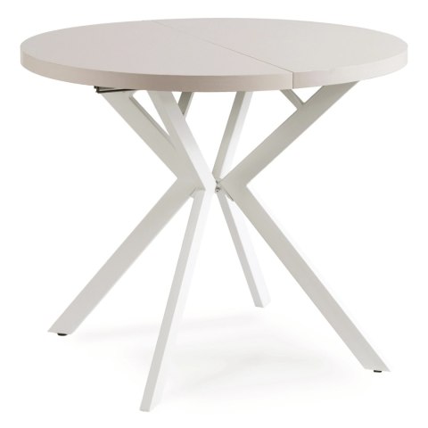 Stół DORIAN Rozkładany 80-160 cm Kaszmir/Biały