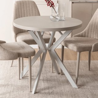 Stół DORIAN Rozkładany 80-160 cm Kaszmir/Biały