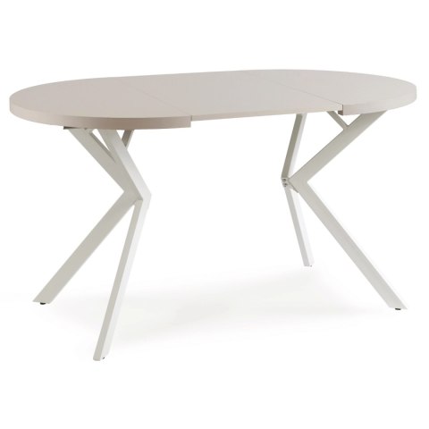 Stół DORIAN Rozkładany 80-160 cm Kaszmir/Biały