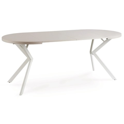 Stół DORIAN Rozkładany 80-160 cm Kaszmir/Biały