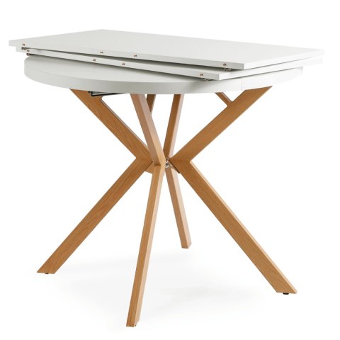 Stół LUGO Rozkładany 90-190 cm Biały/Dąb