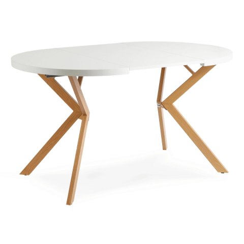 Stół LUGO Rozkładany 90-190 cm Biały/Dąb