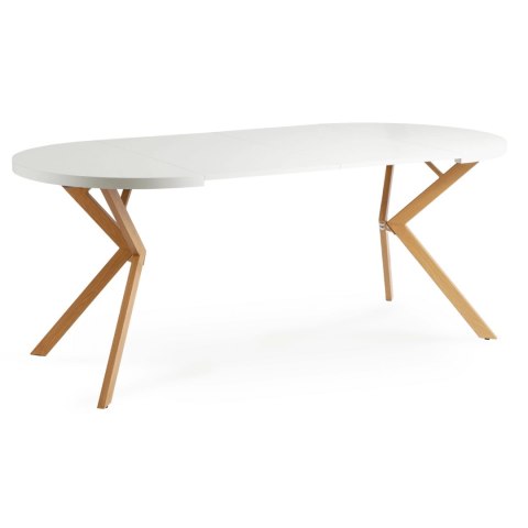 Stół LUGO Rozkładany 90-190 cm Biały/Dąb