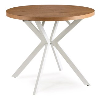 Stół LUGO Rozkładany 90-190 cm Dąb Złoty/Biały