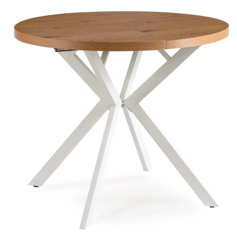 Stół LUGO Rozkładany 90-190 cm Dąb Złoty/Biały