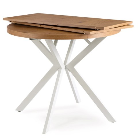 Stół LUGO Rozkładany 90-190 cm Dąb Złoty/Biały