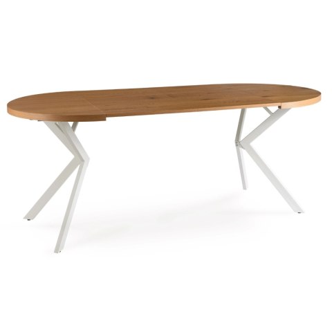 Stół LUGO Rozkładany 90-190 cm Dąb Złoty/Biały