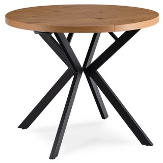 Stół LUGO Rozkładany 90-190 cm Dąb Złoty/Czarny