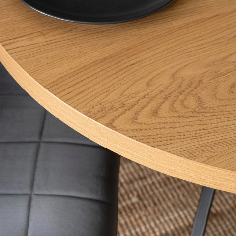 Stół LUGO Rozkładany 90-190 cm Dąb Złoty/Czarny