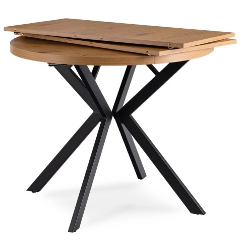 Stół LUGO Rozkładany 90-190 cm Dąb Złoty/Czarny