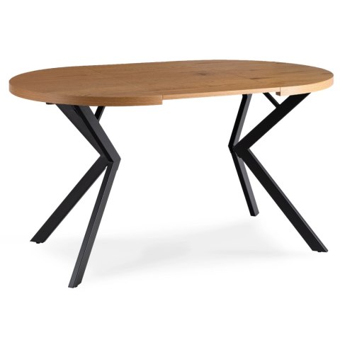 Stół LUGO Rozkładany 90-190 cm Dąb Złoty/Czarny