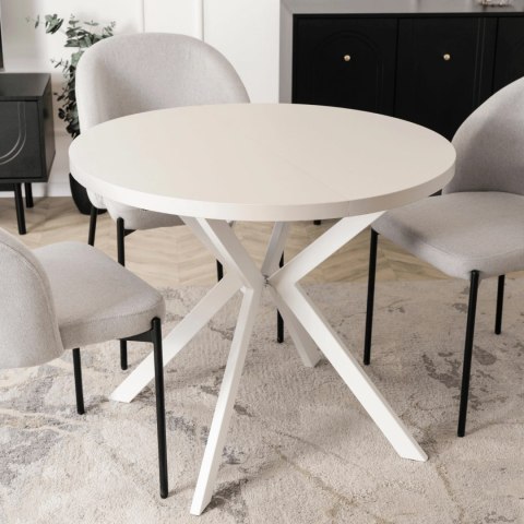 Stół LUGO Rozkładany 90-190 cm Kaszmir/Biały