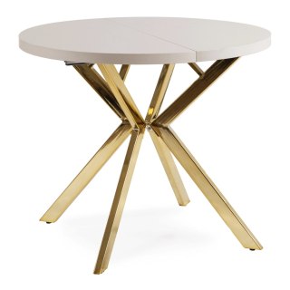 Stół LUGO Rozkładany 90-190 cm Kaszmir/Złoty