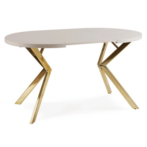Stół LUGO Rozkładany 90-190 cm Kaszmir/Złoty