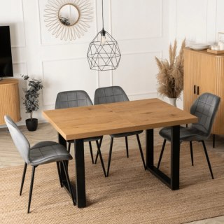 Stół TOMAS Rozkładany 130-230 cm Dąb Złoty/Czarny