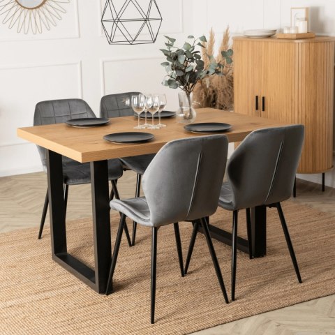 Stół TOMAS Rozkładany 130-230 cm Dąb Złoty/Czarny