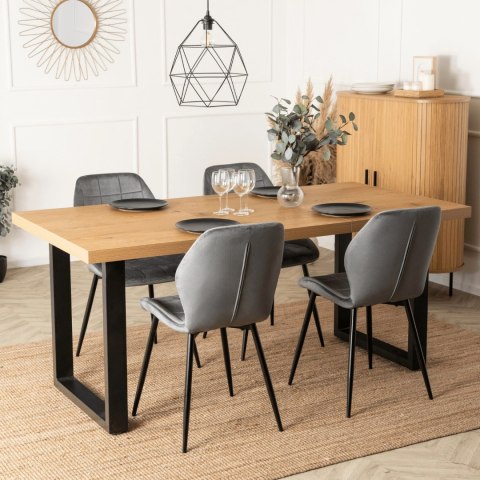 Stół TOMAS Rozkładany 130-230 cm Dąb Złoty/Czarny