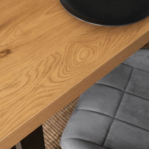 Stół TOMAS Rozkładany 130-230 cm Dąb Złoty/Czarny