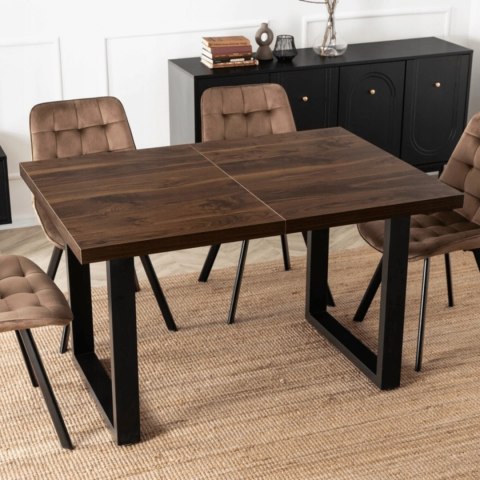 Stół TOMAS Rozkładany 130-230 cm Orzech/Czarny