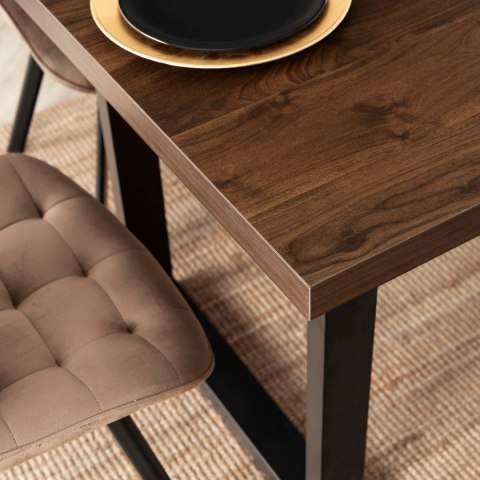 Stół TOMAS Rozkładany 130-230 cm Orzech/Czarny