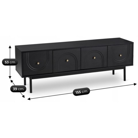 Szafka RTV MARLEN 155 cm Czarna