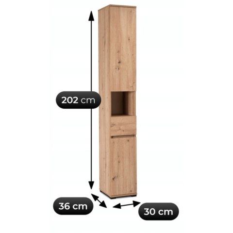 Szafka Słupek PARMA 30 cm Dąb Artisan